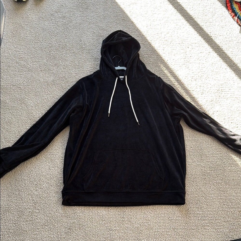 Elwood velour Men's Black Hoodie